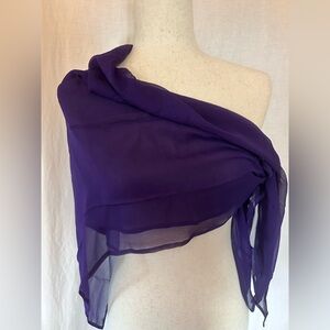 Purple Chiffon Sheer XL Scarf